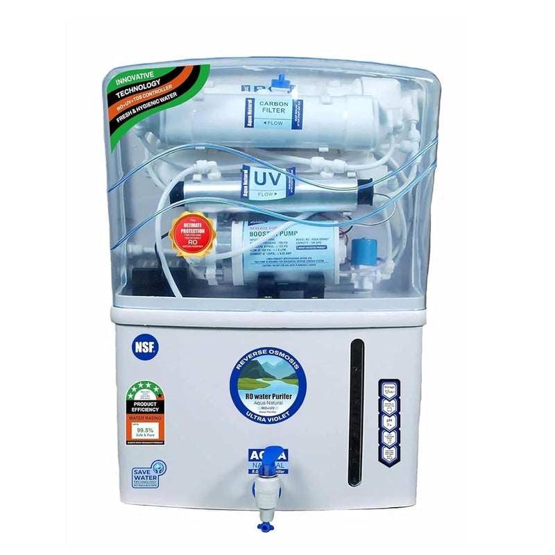 AQUA RO PURE WATER PURIFER 4x Alkaline Filter Technollogy RO Water Purifier with Fully Automatic Function and Inbuilt TDS Controller, RO, UV, UF Purification, Multisource Water Compatibility  - Image 1