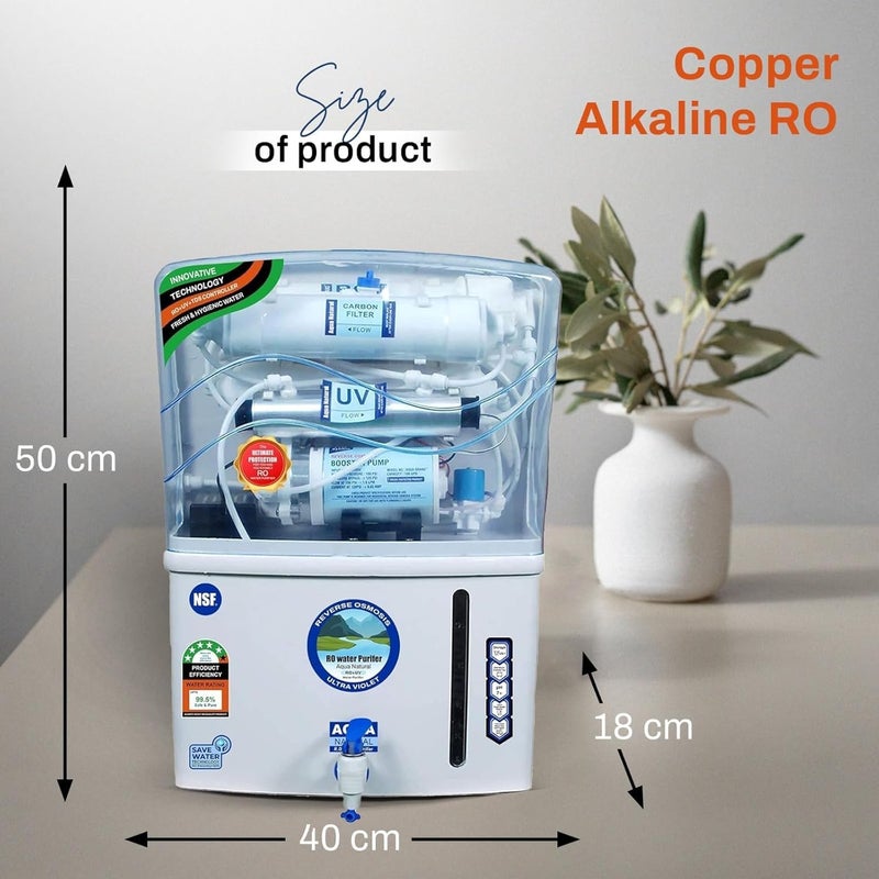 AQUA RO PURE WATER PURIFER 4x Alkaline Filter Technollogy RO Water Purifier with Fully Automatic Function and Inbuilt TDS Controller, RO, UV, UF Purification, Multisource Water Compatibility  - Image 5