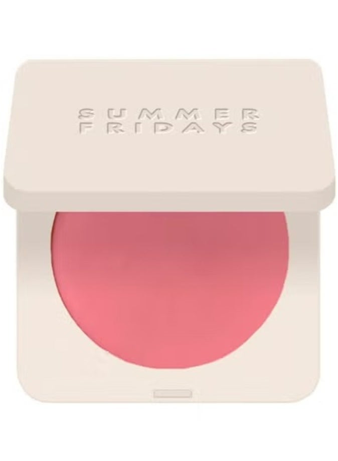 Summer Fridays Hydrating Blush Butter Balm with Peptides, Pink Sunset 3.5g – Nourishing Creamy Color & Skincare Benefits - Image 1