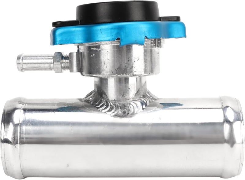 Radiator Inline Filler Neck 38mm 112in OD with Temp Display Cap T6061 Aluminum Polished for Automotive Cooling Systems - Image 3