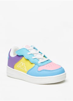Girls' Colourblock Casual Sneakers With Lace-Up Closure