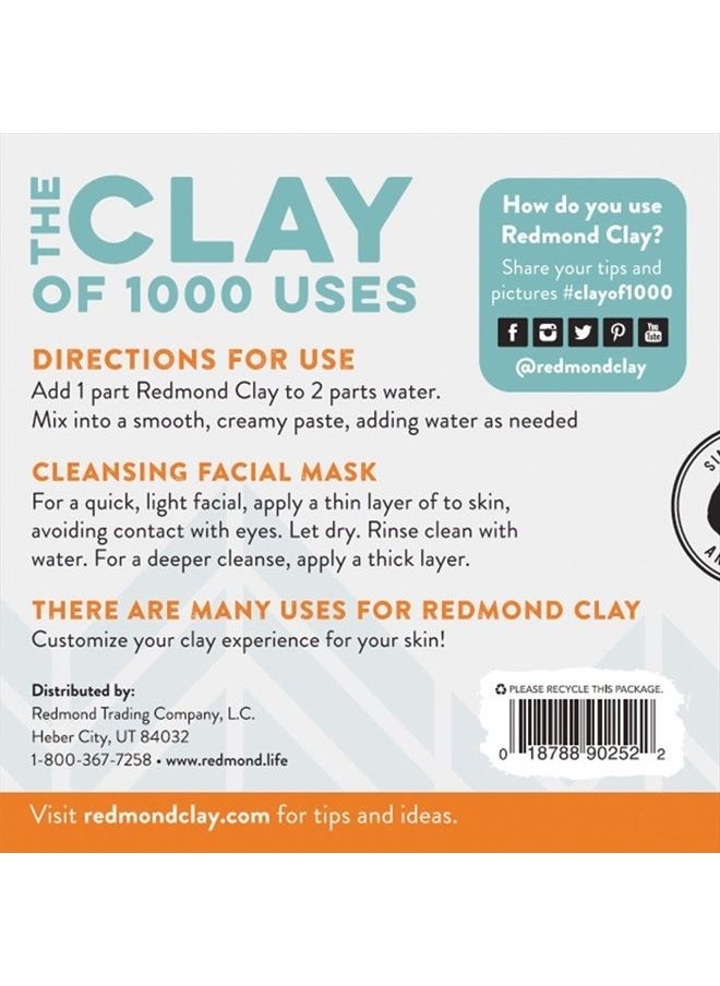 Redmond Clay - Bentonite Clay of 1000 Uses, Soothing Facial Mask, 10 Ounce (1 Pack) - pzsku/ZEF6D8E5A36A152FA50D5Z/45/_/1679261095/833b6133-3db3-4e2e-9d8a-220377310f8c