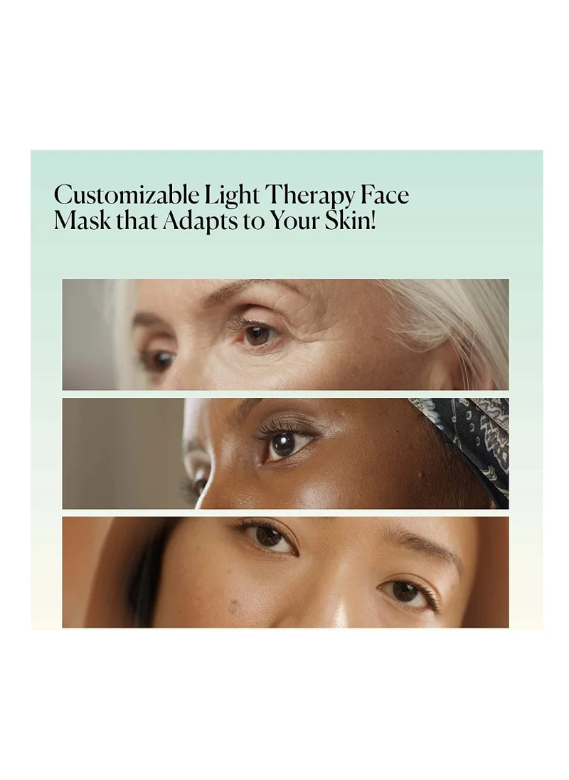 Qure Qure LED Light Therapy Mask - Customizable LED Face Mask That Adapts to Your Skin - LED Light Mask for Fine Lines, FDA approved, Uneven Pigmentation & Pimple-Improvement