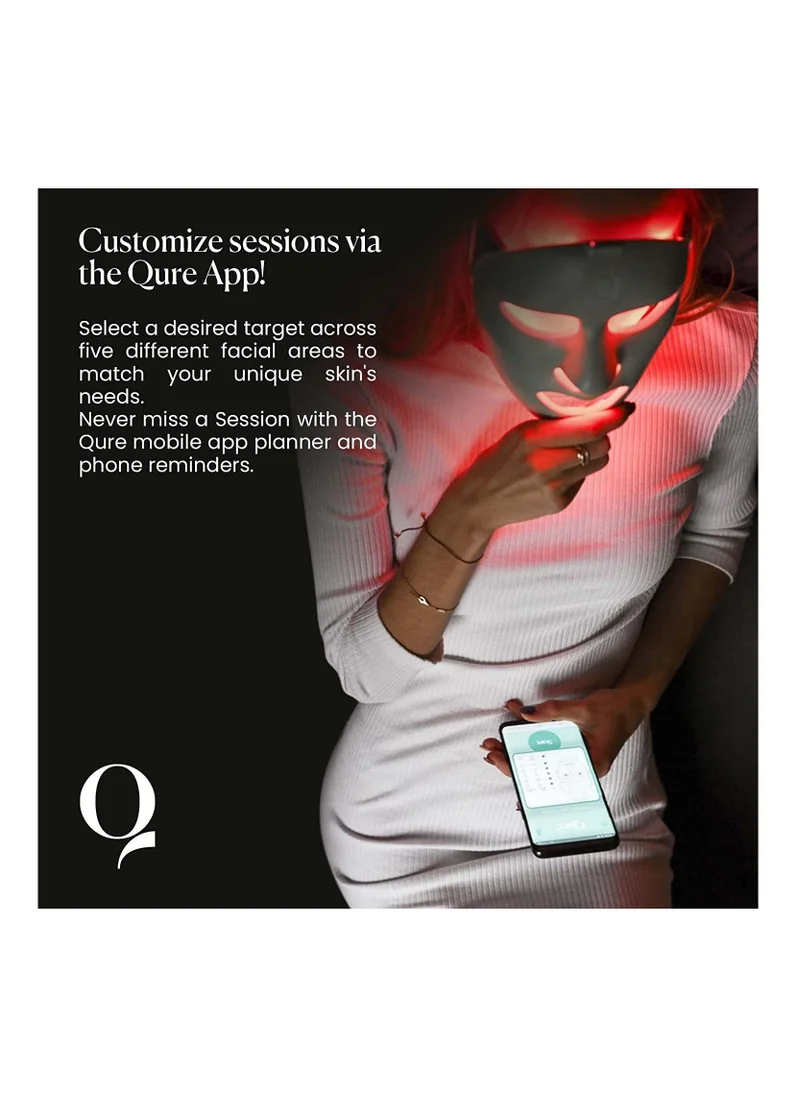 Qure Qure LED Light Therapy Mask - Customizable LED Face Mask That Adapts to Your Skin - LED Light Mask for Fine Lines, FDA approved, Uneven Pigmentation & Pimple-Improvement