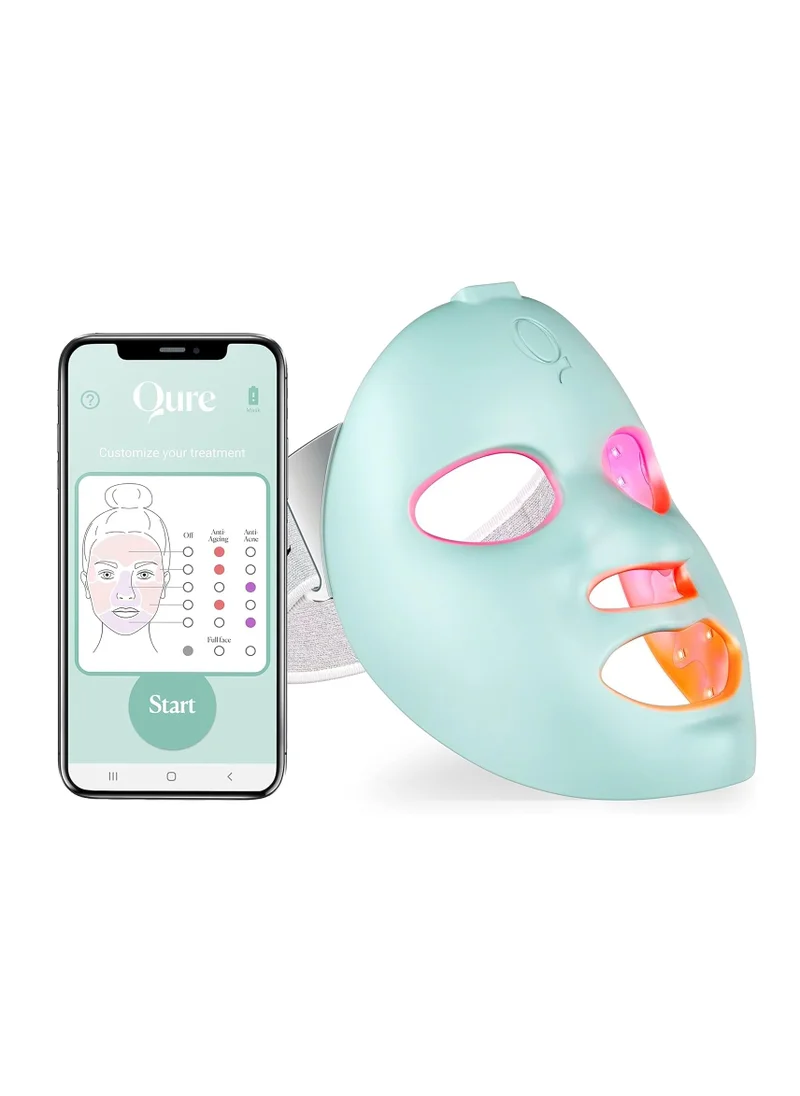Qure Qure LED Light Therapy Mask - Customizable LED Face Mask That Adapts to Your Skin - LED Light Mask for Fine Lines, FDA approved, Uneven Pigmentation & Pimple-Improvement