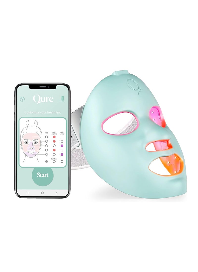 Qure - Qure LED Light Therapy Mask - Customizable LED Face Mask That Adapts to Your Skin - LED Light Mask for Fine Lines, FDA approved, Uneven Pigmentation & Pimple-Improvement - Image 1