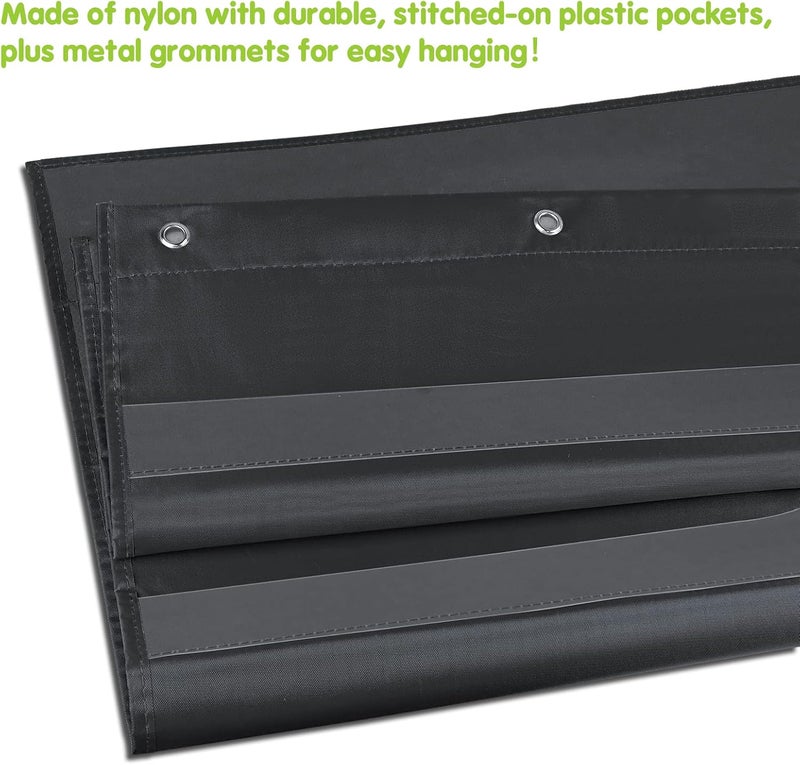 Eamay Standard Pocket Charts, Clear 10 Pocket Chart for Teacher Lessons in a Classroom or Home Use – Fits Standard 3” Sentence Strips and Word Cards, Black - Image 4