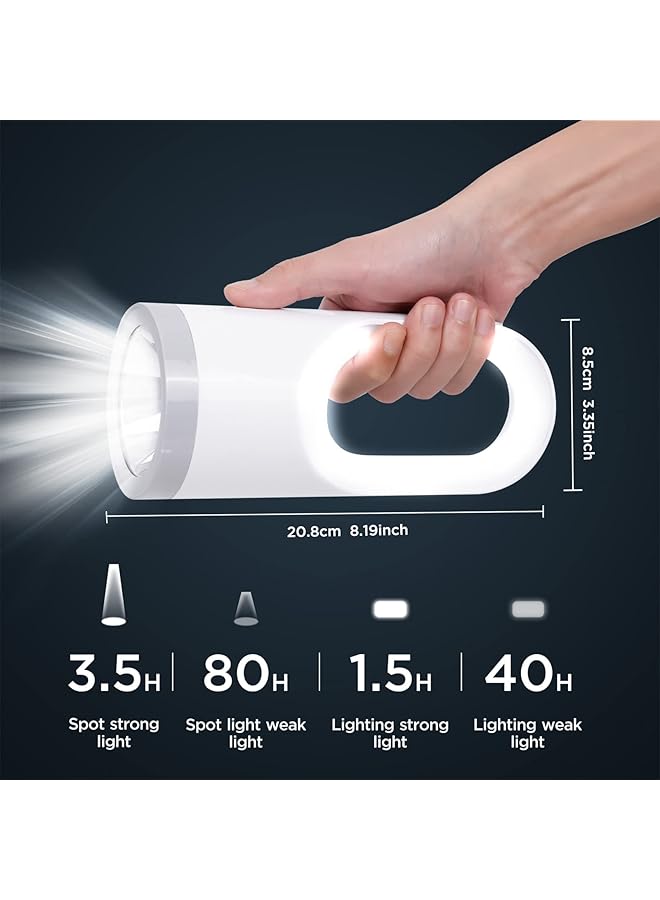 Excefore Rechargeable U Shape Spotlight Flashlight 1000 Lumens LED Handheld Flashlights 4 Modes IPX5 Waterproof Lightweight Outdoor Searchlight for Hiking Camping Hunting and Emergencies - Image 3