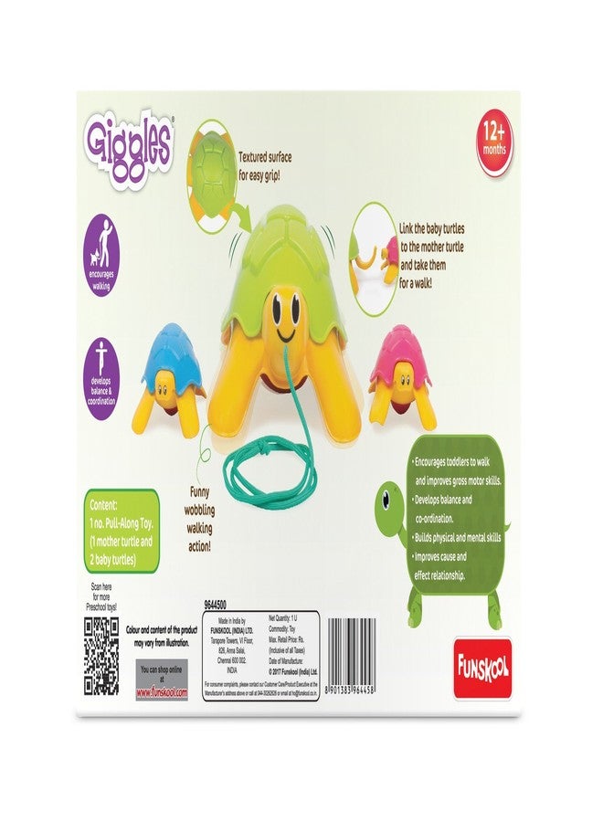 Giggles - Linking Turtle, 2 in Pull Along Toy, Walking, Stacking and Linking, 12 Months & Above, Infant and Preschool Toys - Image 2