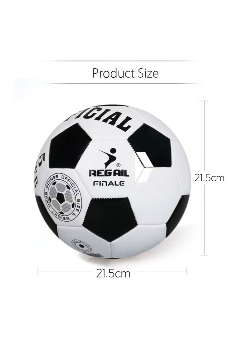 REGAIL Professional Football Competition Ball - Size 5 High-Quality PU Leather Football - Essential for Training and Matches - Includes Free Gift - Image 3