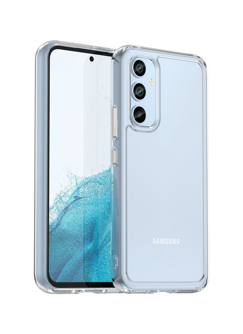 Anti-Scratch Shockproof Series Clear Hard Acrylic and TPU Bumper Protective Cover Case for Samsung Galaxy A54 5G - Clear