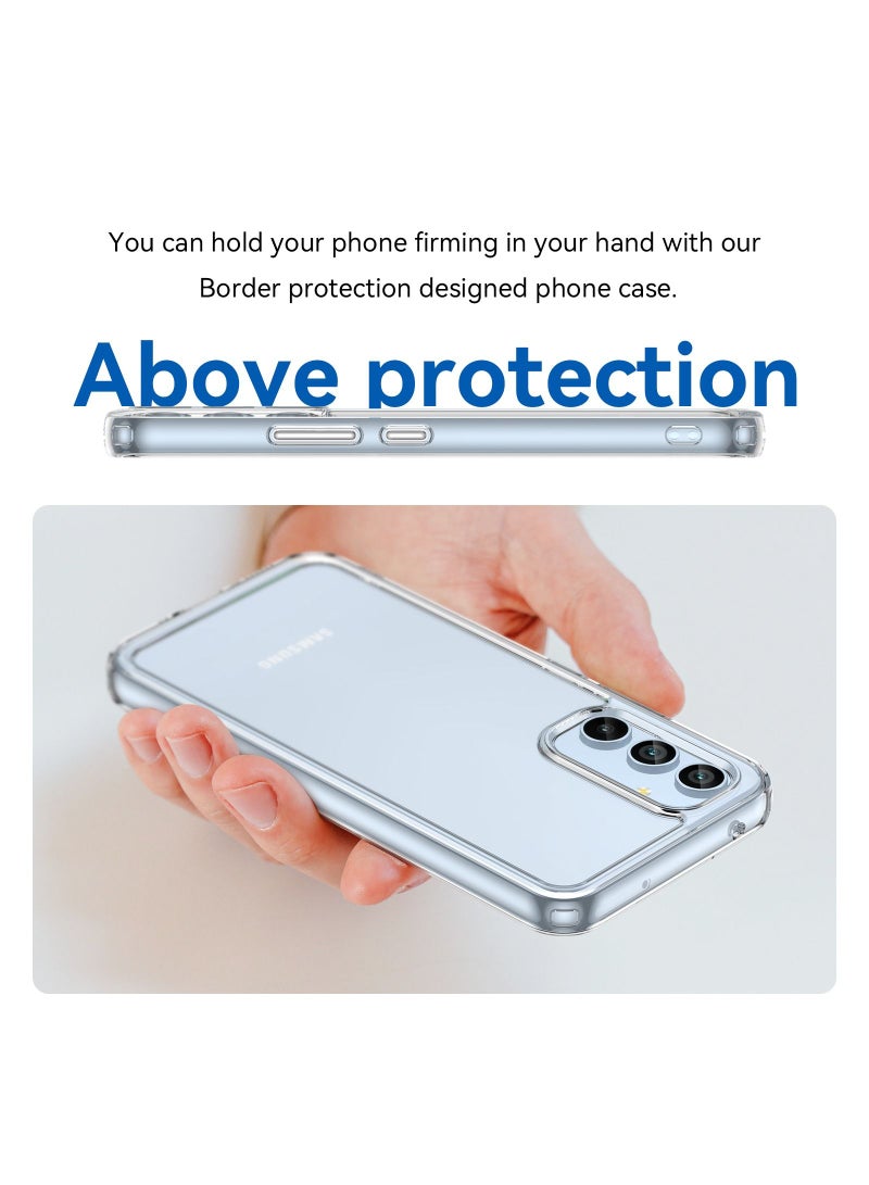 Anti-Scratch Shockproof Series Clear Hard Acrylic and TPU Bumper Protective Cover Case for Samsung Galaxy A54 5G - Clear  - Image 4