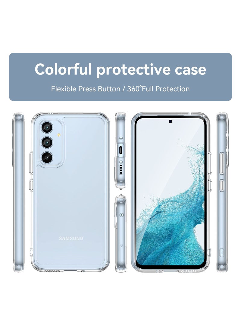 Anti-Scratch Shockproof Series Clear Hard Acrylic and TPU Bumper Protective Cover Case for Samsung Galaxy A54 5G - Clear  - Image 2