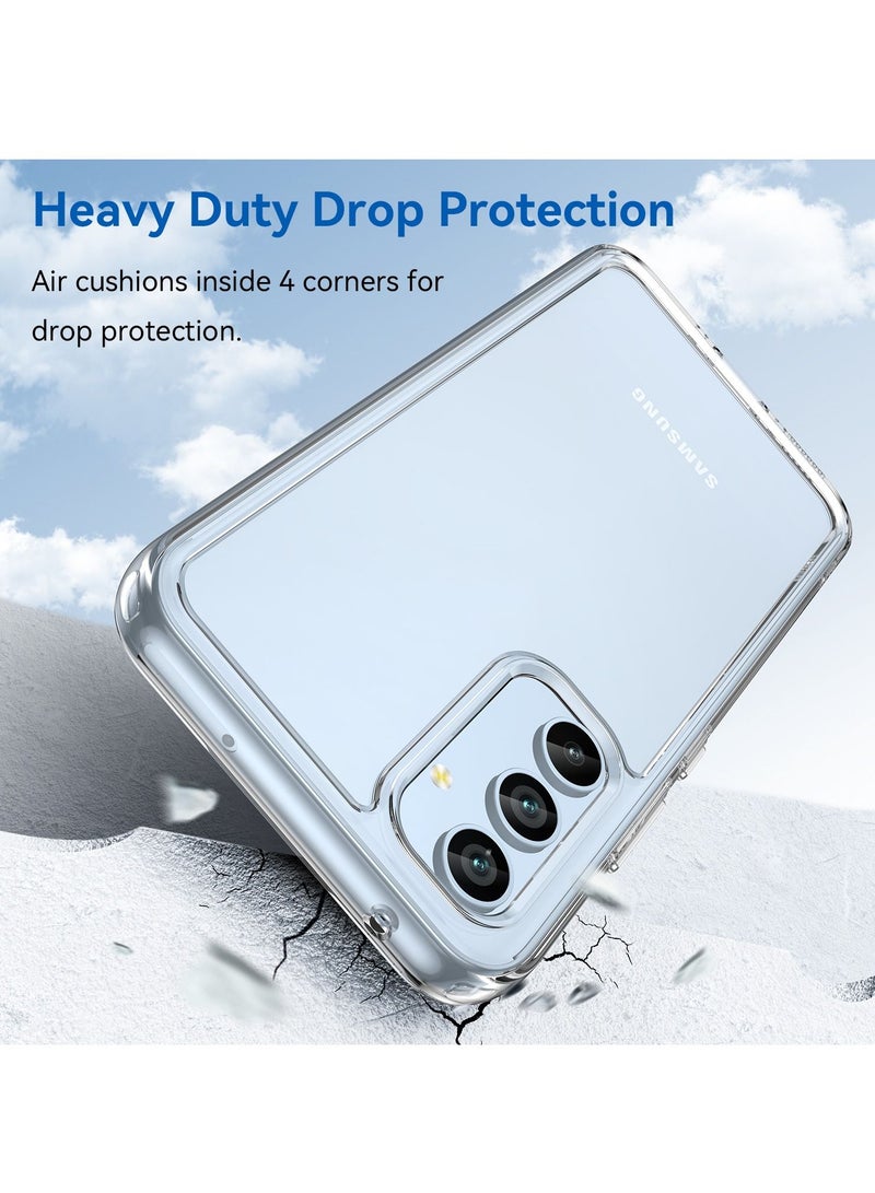 Anti-Scratch Shockproof Series Clear Hard Acrylic and TPU Bumper Protective Cover Case for Samsung Galaxy A54 5G - Clear  - Image 3