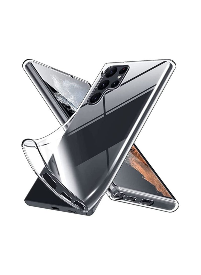 Generic Case Compatible with Samsung Galaxy S22 Ultra - Clear Case Soft Slim Flexible Protective TPU Phone Cover - Transparent  - Image 1