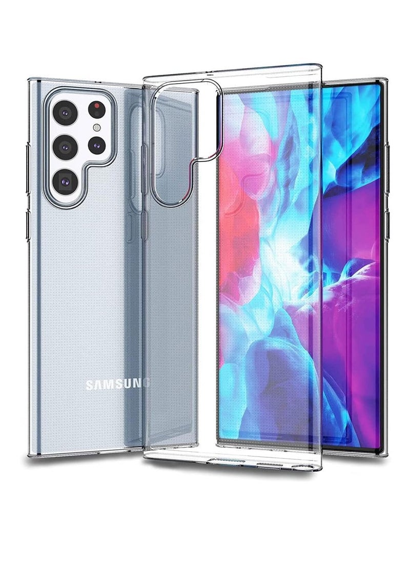 Generic Case Compatible with Samsung Galaxy S22 Ultra - Clear Case Soft Slim Flexible Protective TPU Phone Cover - Transparent  - Image 2