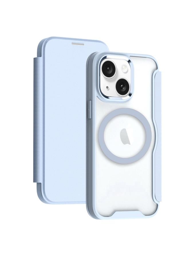 S-TOP Case For iPhone 15 RFID Blocking Adsorption Flip MagSafe Leather Phone Case - Image 1