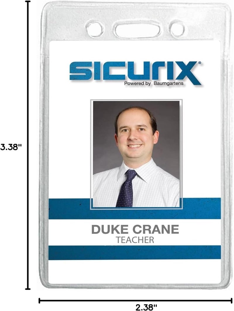 Baumgartens Sicurix Badge Holder Vertical 234 x 418 Clear 12Pack BAU67820 - Image 5