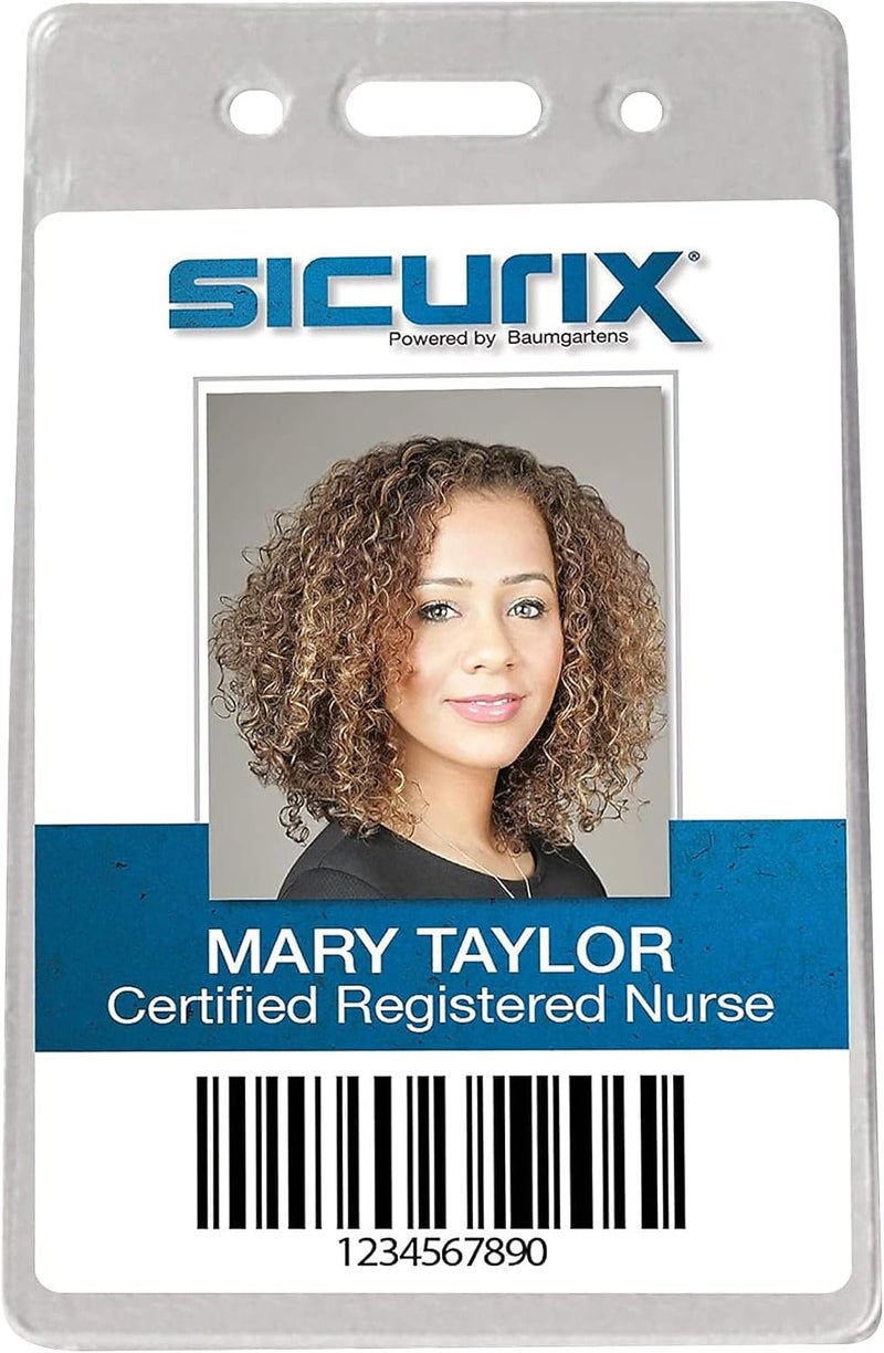 Baumgartens Sicurix Badge Holder Vertical 234 x 418 Clear 12Pack BAU67820 - Image 3