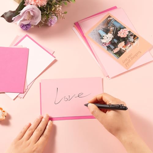 Topeen 50 Sheets Colored Cardstock Paper 5 Colors, 250 GSM Heavy Card Stock for DIY Art Projects, Cards (Pink, 5x7) - Image 4