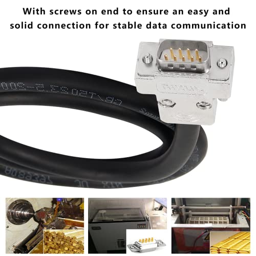XMSJSIY DB9 Connector Adapter Cable, D-SUB 9Pin RS232 RS485 Serial Port Extension Cable Replacement with Bare Wire 22AWG (DB9 Male) - Image 5