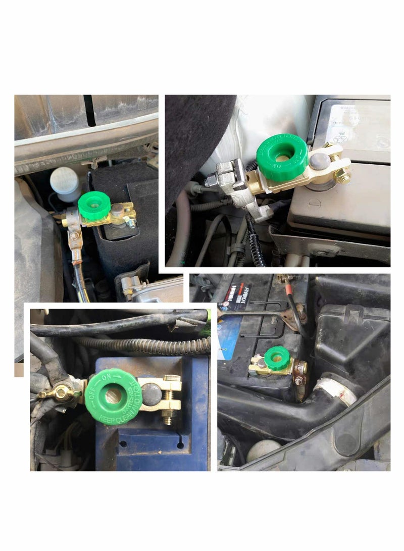 Cut/Shut Off Marine Battery Switch, Battery Quick Disconnect Switch Top Post Switch Cut/Shut Off Switch Battery Master Isolator Switch for Boat Car Truck RV Camper Tractor Vehicles, 2 Pack