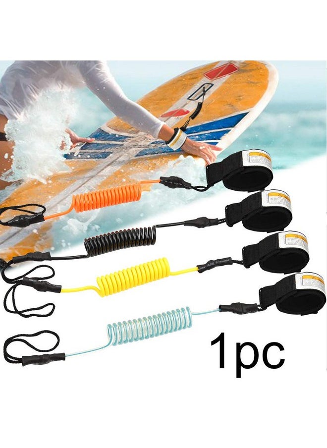 Tookie - Surfboard Leash, Coiled Sup Leash Leg Rope, Straight Surf Board Leg Rope, Elastic Safety Outdoor Sup Strap Surfing Leash Rope Adjustable Tpu Wrist Coil Leg Foot Rope(Yellow) - Image 1