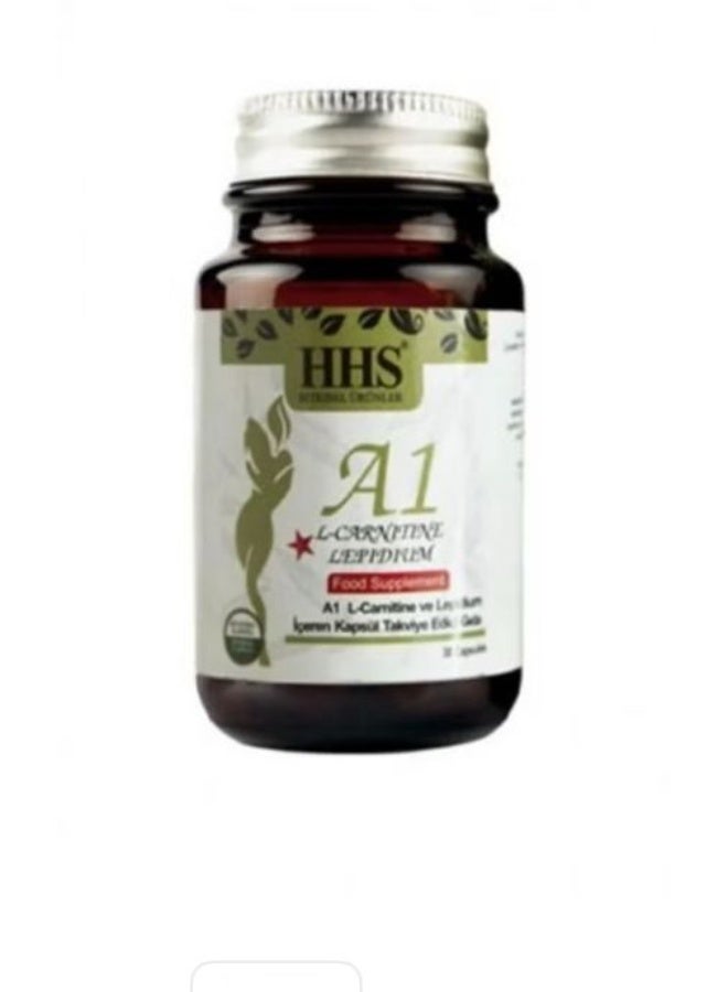Hhs A1 Herbal Supplement of L-Carnitine and Lepidium to Support Weight Loss, Suppress Appetite, and Stimulate Fat Burning, 30 Capsules - Image 3