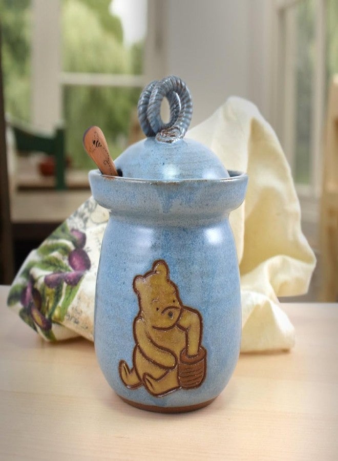 Modern Artisans Classic Pooh Bear American Made Stoneware Pottery Honey Pot Jar - Image 3