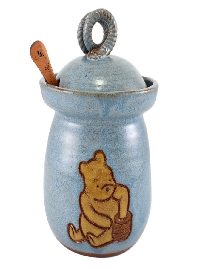Modern Artisans Classic Pooh Bear American Made Stoneware Pottery Honey Pot Jar - Image 1