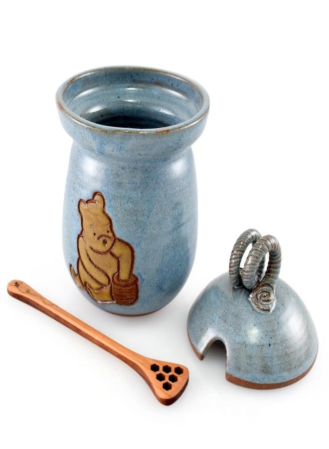 Modern Artisans Classic Pooh Bear American Made Stoneware Pottery Honey Pot Jar - Image 2