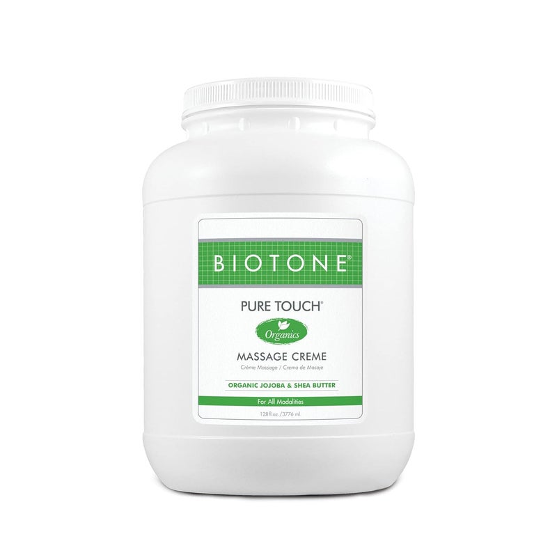 Biotone Pure Touch Organics Massage Crème, True Organic Massage, Rich Texture, Silky Glide, Soothing Ingredients, Healing Botanicals - 1 Gallon - Image 1