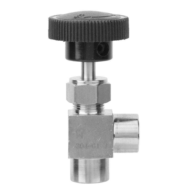 High Pressure Stainless Steel Needle Valve: 3 Optional Sizes, Durable Rust-resistant - Precision BSPP Female Thread, Leak-free Seal Angle Needle Valve for Industrial Plumbing Gas Line Media Transmissi - Image 1