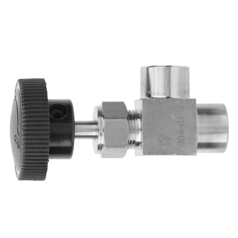 High Pressure Stainless Steel Needle Valve: 3 Optional Sizes, Durable Rust-resistant - Precision BSPP Female Thread, Leak-free Seal Angle Needle Valve for Industrial Plumbing Gas Line Media Transmissi - Image 2