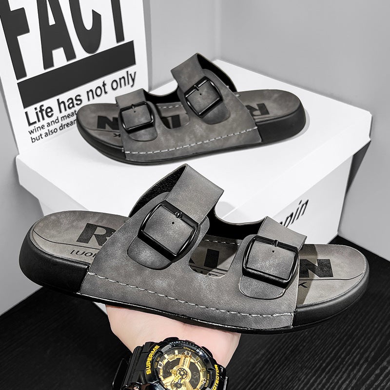 New Fashion Boutique Men'S Sandals Quality Indoor And Outdoor Sandals British Casual Breathable Beach Shoes - Image 1
