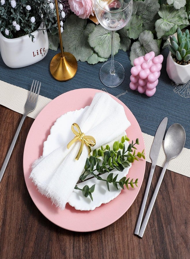 PercyEffie Gold Bow Napkin Rings Set of 24, Metal Butterfly Napkin Rings Bulk for Dining Christmas Bow Tie Napkins Ring Anniversary Wedding Birthday Party New Year Valentine's Day Banquet Table Decor - Image 5