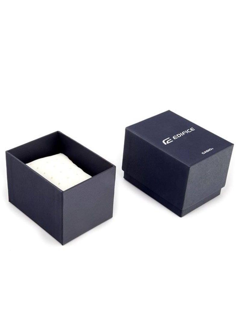 CASIO ساعة اديفيس ستانلس ستيل انالوج بمينا ازرق للرجال EFR-S108D-2A - Image 2