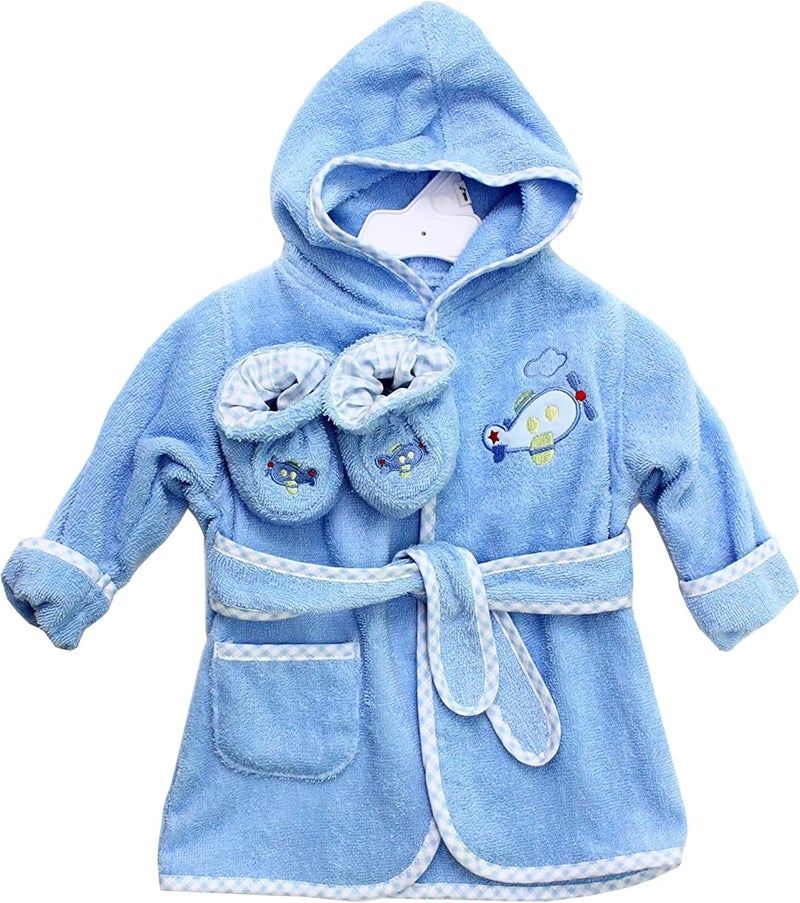 Spasilk baby-boys Bathrobe With Booties - Image 1