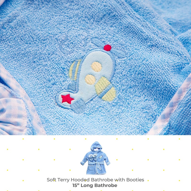 Spasilk baby-boys Bathrobe With Booties - Image 2
