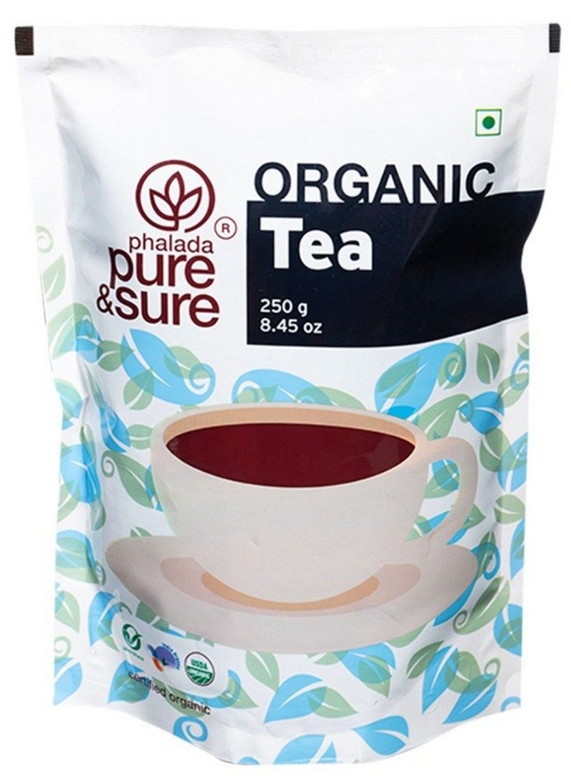 Phalada Pure & Sure شاي عضوي غني بالعناصر الغذائية لإنقاص الوزن، غير معدل وراثيًا، بدون مواد حافظة غذائية، مسحوق شاي عضوي طبيعي لتعزيز المناعة، 250 جرام - Image 1
