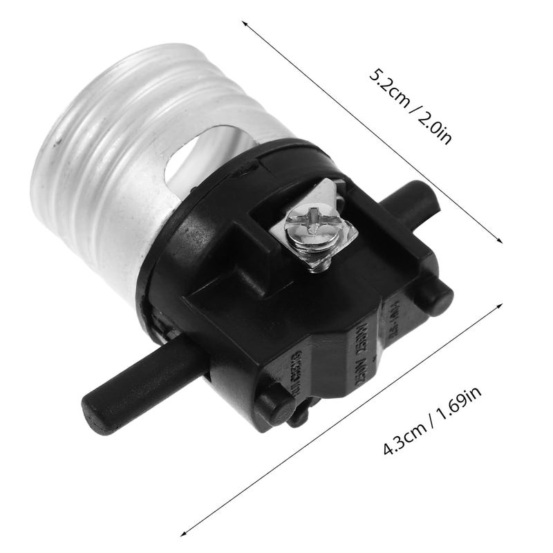 مقبس كيسانجل الألومنيوم الخفيف مع مفتاح إيقاف بالضغط لحامل المصباح سهل الاستبدال - Image 3