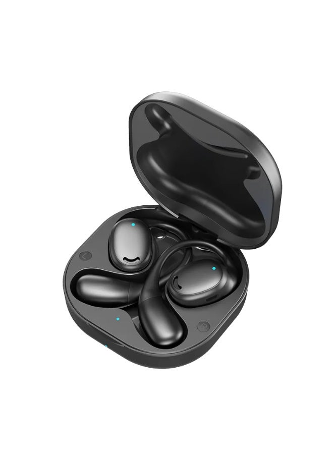 أولون سماعة بلوتوث Aolon Open Fit اللاسلكية تماماً بتصميم الأذن المفتوحة المريح، سماعات رياضية مزودة بميكروفون مدمج ونظام تثبيت خلف الأذن، مقاومة للعرق والماء بمعيار احترافي، بطارية تدوم حتى 28 ساعة من الاستخدام المتواصل، متوافقة مع جميع أجهزة آيفون وأندرويد. - Image 1