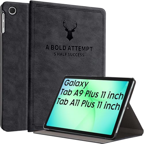 Robustrion for Samsung Galaxy Tab A11+ 11" & A9+ 11 inch Cover Case, Deer Flip Cover Case for Samsung Tab A11 Plus Tablet Cover [Auto Sleep Wake Support] - Black - Image 1