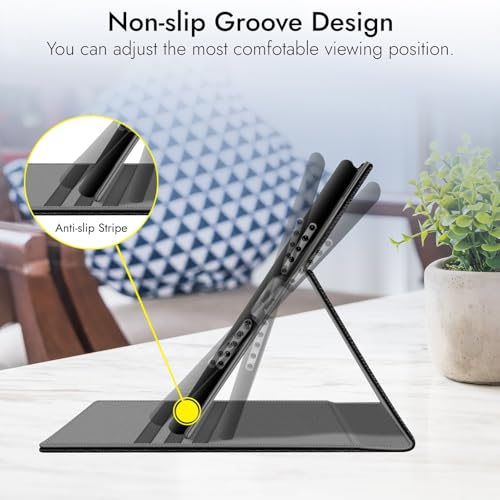 Robustrion for Samsung Galaxy Tab A11+ 11" & A9+ 11 inch Cover Case, Deer Flip Cover Case for Samsung Tab A11 Plus Tablet Cover [Auto Sleep Wake Support] - Black - Image 5