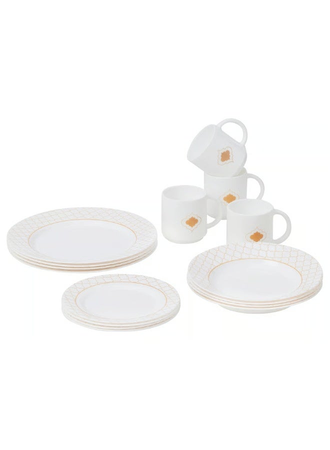 16-piece service gold colour Width 37 cm Height 9 cm Length 51 cm - Image 1