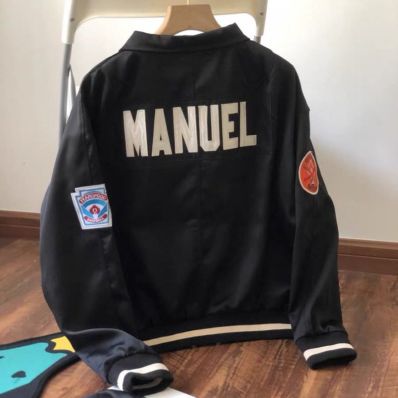 Essentials Season 5 Fogg Medal Embroidered Back Letter Coach Jacket High Street Men'S And Women'S Jacket - Image 4