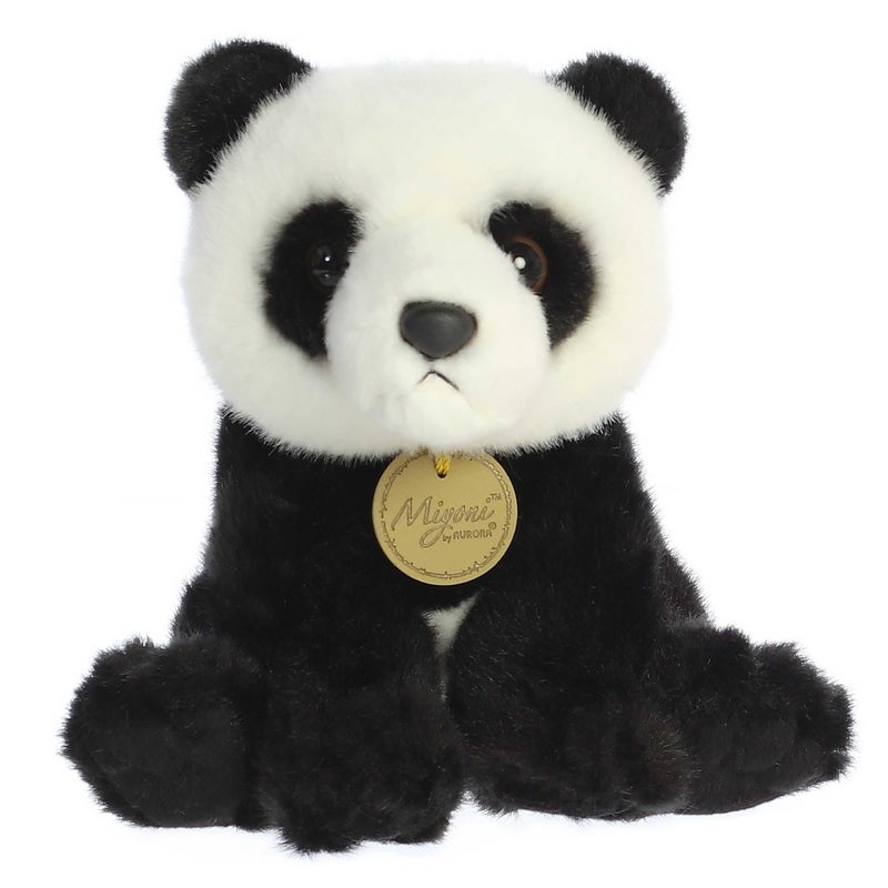 AuroraÂ® Realistic MiyoniÂ® Panda Stuffed Animal - Lifelike Details Make a Cherished Companion - Perfect for Decorating Bedrooms or Classrooms - Black 6 Inches - Image 2