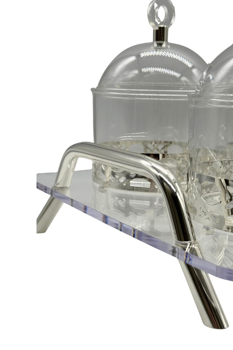 القناص شيالة مكسرات وحلاوه 4 خانه مصنوعه من الاكرلك ذات الجودة العاليه والمقاوم للكسر - Image 4