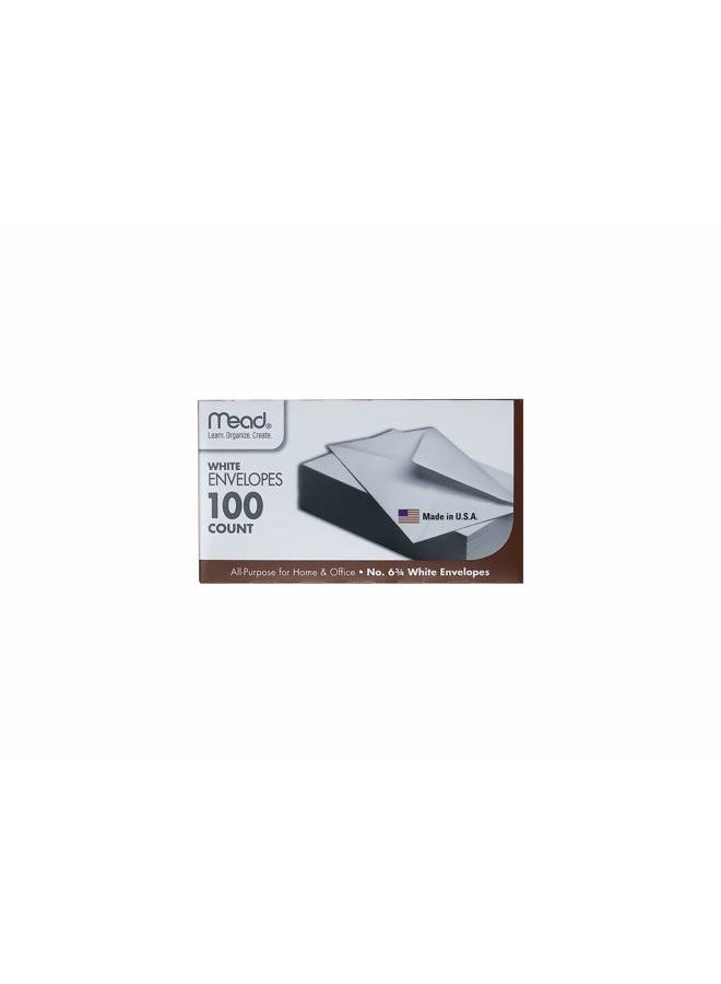 Mead Envelopes 6 3/4 Inches Long White- Box of 100 - Image 2