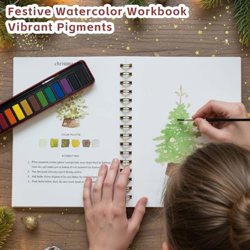 EVRSUWZ Watercolor Workbooks, Beginner Watercolor Painting Kit – Perfect for Gifting to Spark Creativity & Joy for Adults (Bouquet -Without Palette) - Image 2